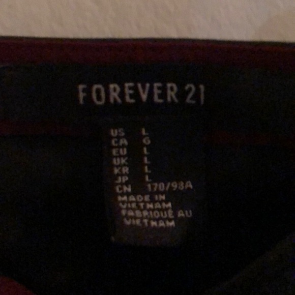 Red dress with black leather accent Forever 21 - Picture 4 of 5